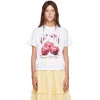 Ganni Basic Jersey Cherry Relaxed T-shirt In White
