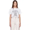 Ganni White Basic Jersey Leopard Relaxed T-shirt In White