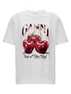 Ganni Graphic T-shirt In White
