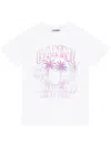 Ganni T-shirt Mit Logo-print In White