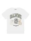 Ganni Animals White T-shirt In White
