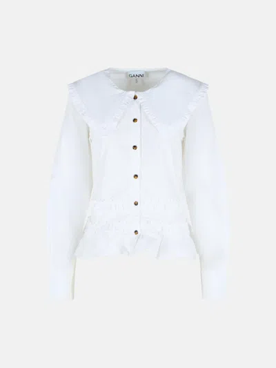 Ganni White Cotton Shirt
