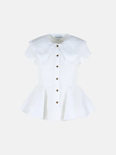 Ganni White Cotton Shirt