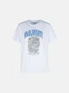 Ganni White Cotton T-shirt