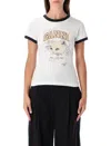 Ganni Women White Crewneck T-shirt With Maxi Logo On The Front In Cotton Jersey Woman In White