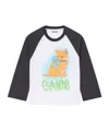 Ganni Women Kitty Baby Organic Cotton T-shirt In Black