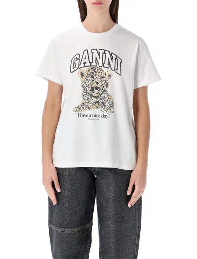 Ganni Barba Napoli Classic 1000 Stipes Shirt In White