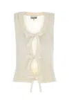 Ganni Egret Light Mohair Tie String Vest