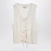 Ganni Egret Light Mohair Tie String Vest