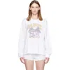 Ganni Basic Cotton Long-sleeve T-shirt With Teddy Mushroom Print In White