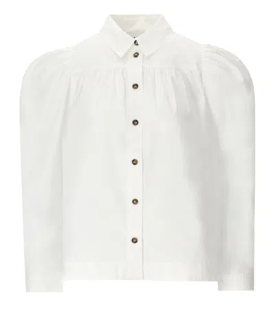 Ganni White Poplin Shirt