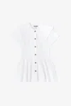 Ganni White Regular Solid Shirt In White