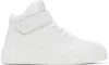 Ganni White Sporty Mix High-top Sneakers In 135 Egret