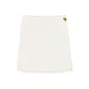 Ganni Denim Miniskirt In White