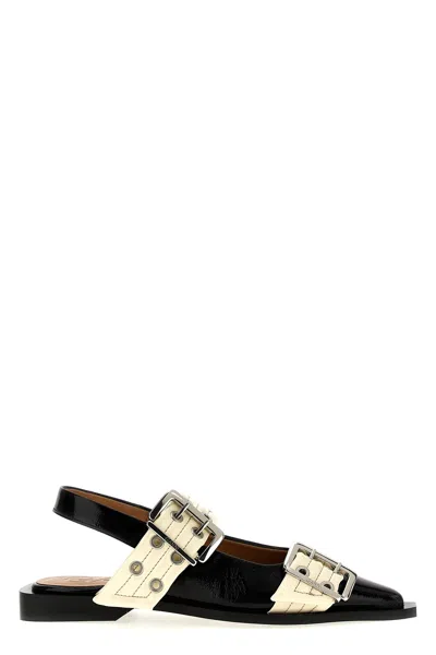 GANNI GANNI 'WIDE BELT BUCKLE' BALLET FLATS