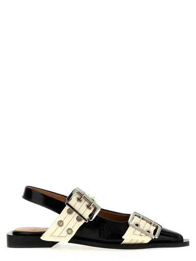 GANNI GANNI 'WIDE BELT BUCKLE' BALLET FLATS