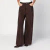 Ganni Wide-leg Brown Jeans