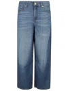 Ganni Wide-leg Denim Jeans With Relaxed Fit In Blue