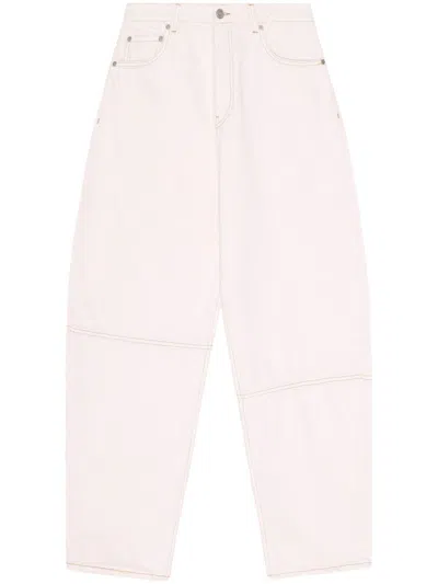 Ganni Jeans In Chalk Pink