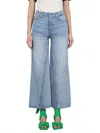 Ganni Wide-leg High-waist Jeans In Classic Light Blue Denim