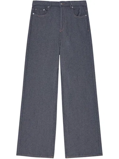 Ganni Wide-leg Jeans In Blue