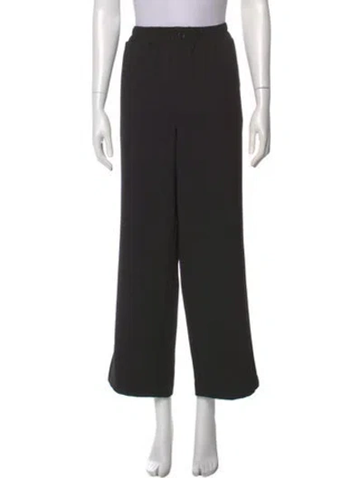 Pre-owned Ganni Wide Leg Pants In Black