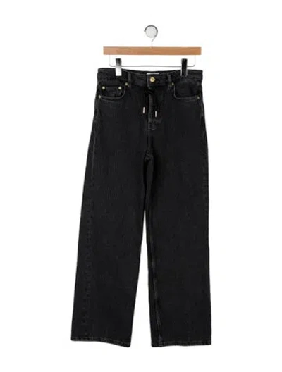 Pre-owned Ganni Wide Leg Pants In Black