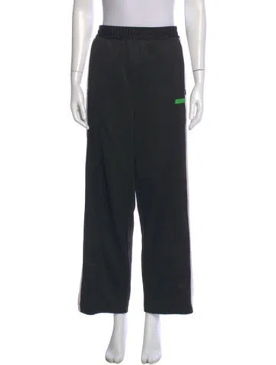Pre-owned Ganni Wide Leg Pants In Black