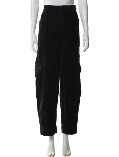 Pre-owned Ganni Wide Leg Pants In Black