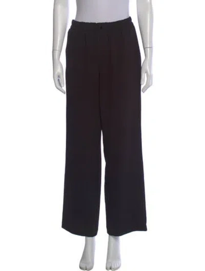 Pre-owned Ganni Wide Leg Pants In Black