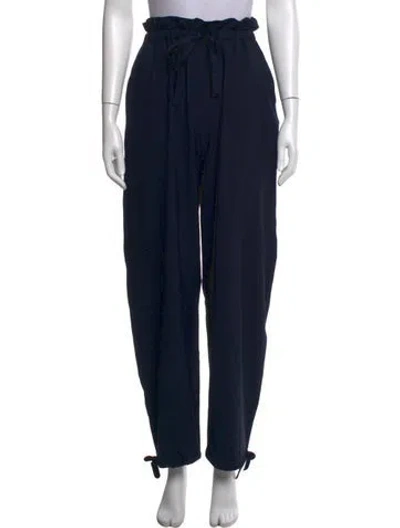 Pre-owned Ganni Wide Leg Pants In Black