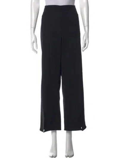Pre-owned Ganni Wide Leg Pants In Black