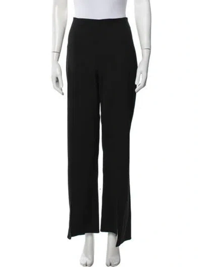 Pre-owned Ganni Wide Leg Pants In Black