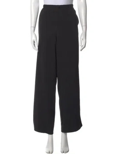 Pre-owned Ganni Wide Leg Pants In Black