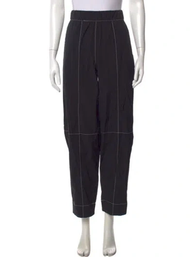 Pre-owned Ganni Wide Leg Pants In Black