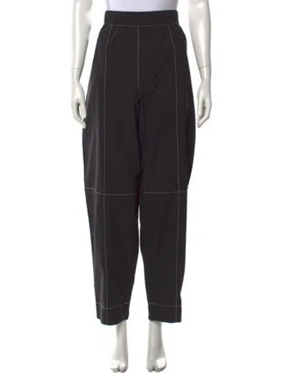Pre-owned Ganni Wide Leg Pants In Black
