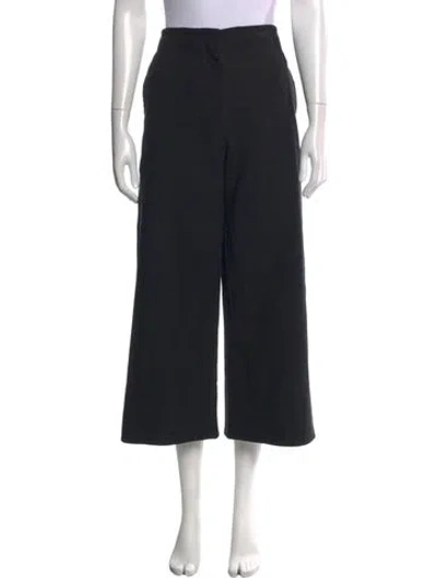 Pre-owned Ganni Wide Leg Pants In Black