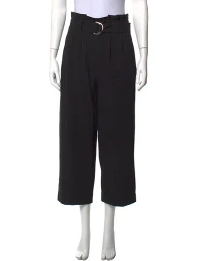 Pre-owned Ganni Wide Leg Pants In Black