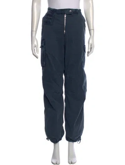 Pre-owned Ganni Wide Leg Pants In Blue