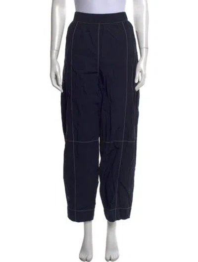 Pre-owned Ganni Wide Leg Pants In Blue