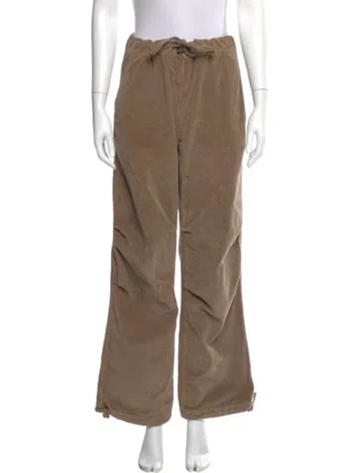 Pre-owned Ganni Wide Leg Pants In Brown