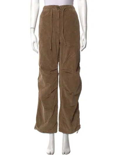 Pre-owned Ganni Wide Leg Pants In Brown