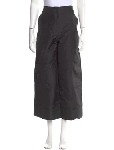 Pre-owned Ganni Wide Leg Pants In Gray