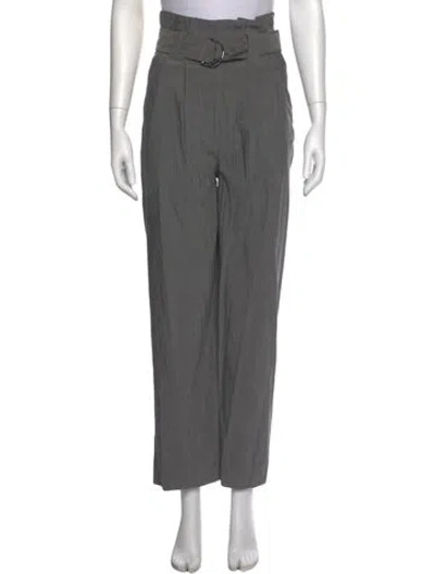 Pre-owned Ganni Wide Leg Pants In Gray