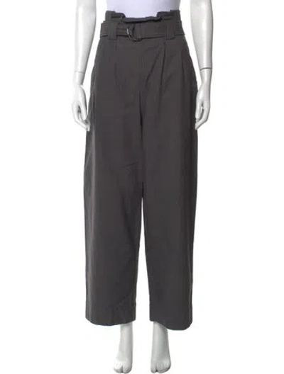 Pre-owned Ganni Wide Leg Pants In Gray