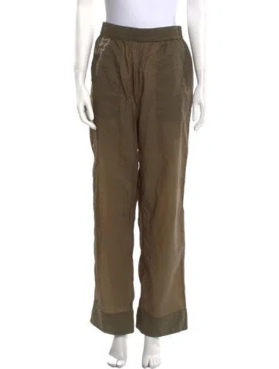 Pre-owned Ganni Wide Leg Pants In Green