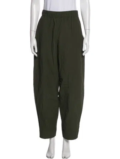 Pre-owned Ganni Wide Leg Pants In Green