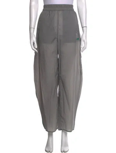 Pre-owned Ganni Wide Leg Pants In Grey