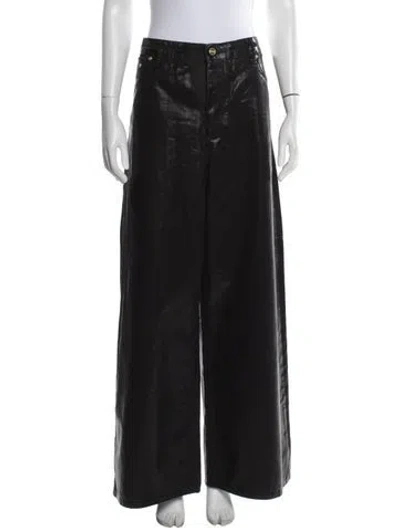 Pre-owned Ganni Wide Leg Pants In Multi