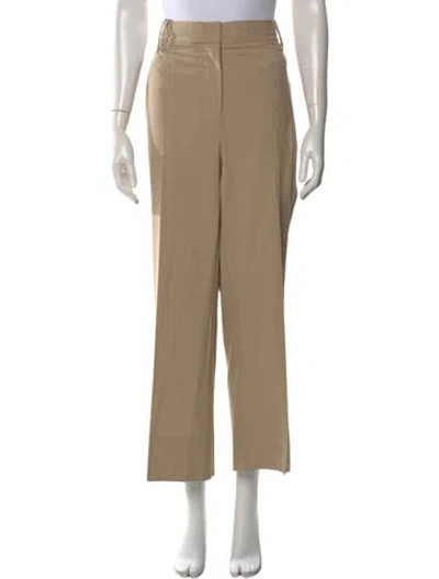 Pre-owned Ganni Wide Leg Pants In Neutral